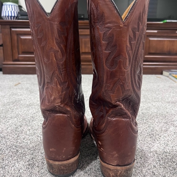 Old West Men’s Brown Genuine Leather Classic Western Boots Size US 11.5 D main image 13